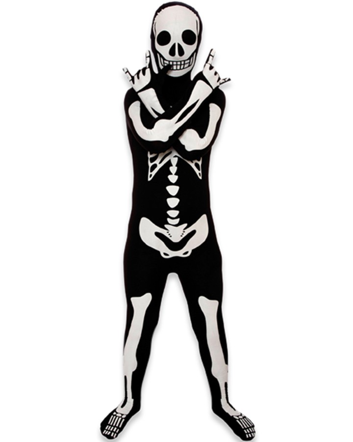 Skeleton Morphsuit Kids Costume | HALLOWEEN AND HORROR