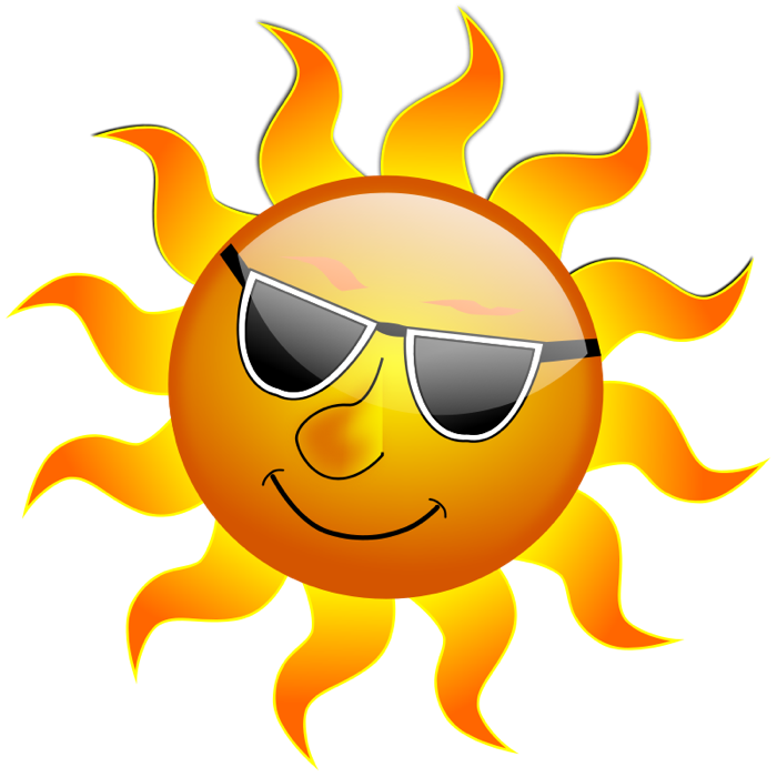 Cute Sun With Sunglasses Clipart
