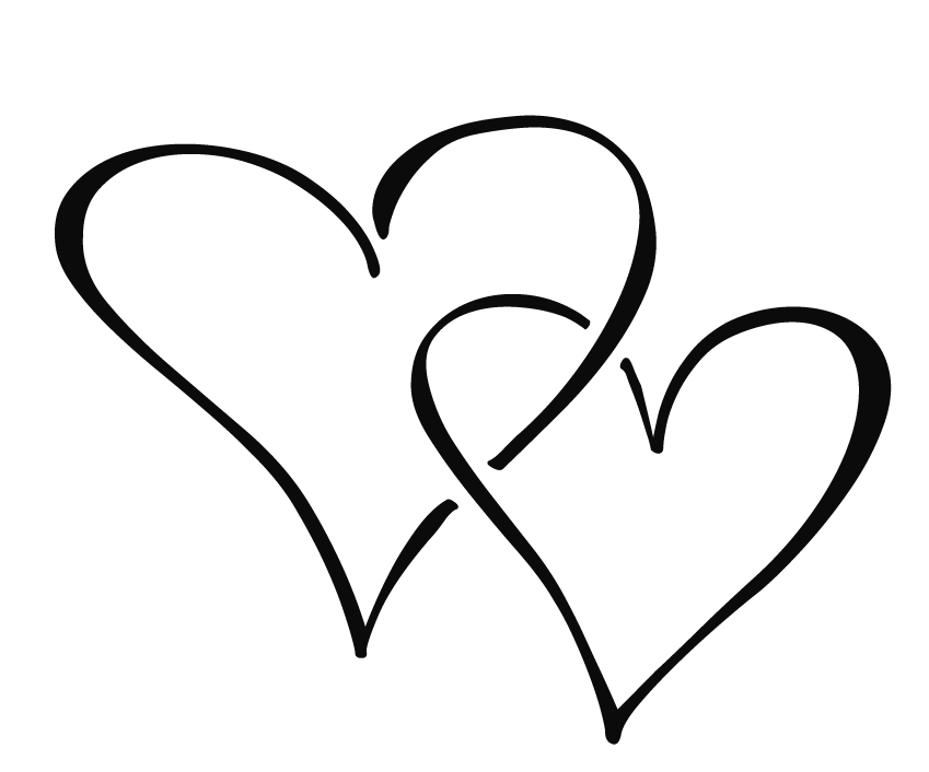 free black and white heart clipart - photo #3