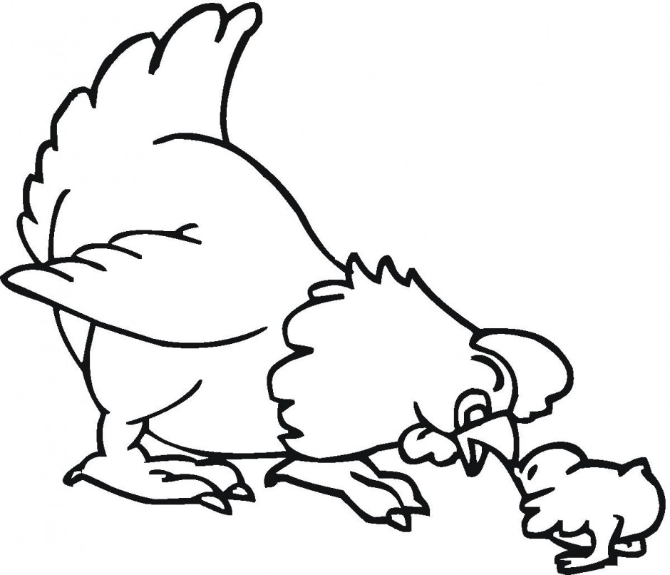 Hen And Chick Coloring Online Super Coloring ClipArt Best 293360 ...
