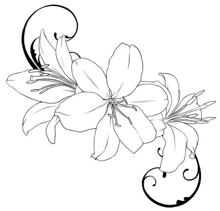 Lilly Flower Tattoo