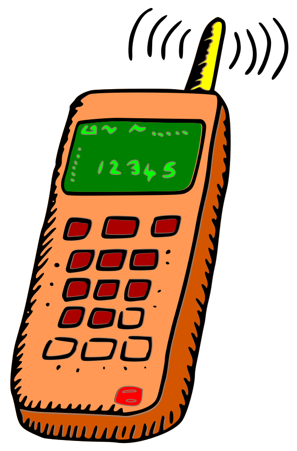 Analogue mobile phone small clipart 300pixel size, free design ...