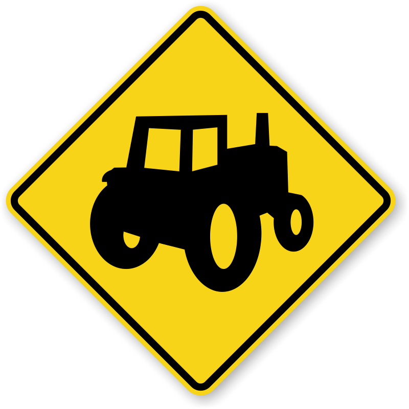 Farm Machinery Traffic Sign - W11-5a, SKU: X-