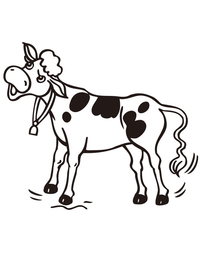 Cartoon Cow Coloring Page | Free Printable Coloring Pages ...