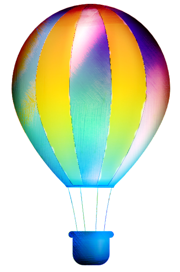 Regnbueluftballon image - vector clip art online, royalty free ...