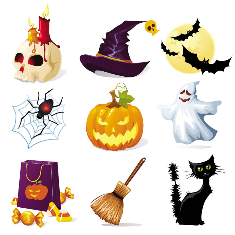 Halloween design elements vector | Vector Graphics Blog