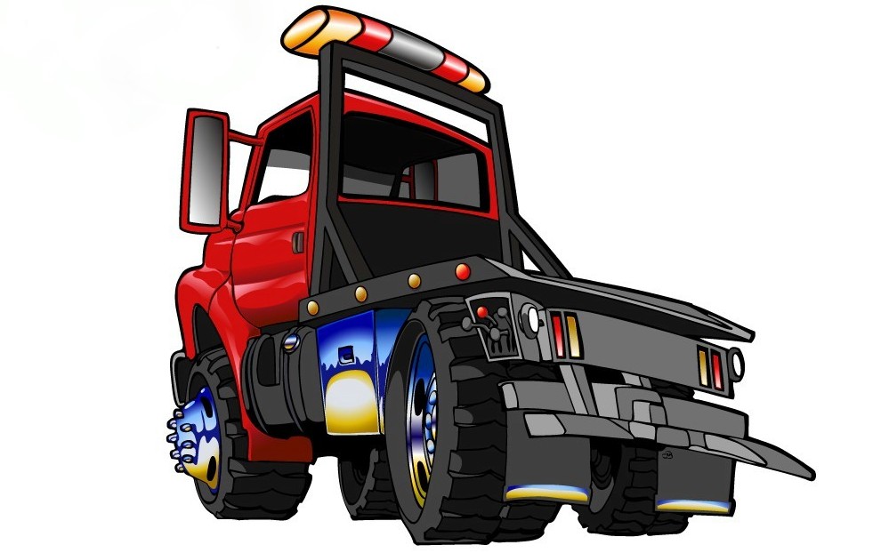 Cartoon Tow Truck