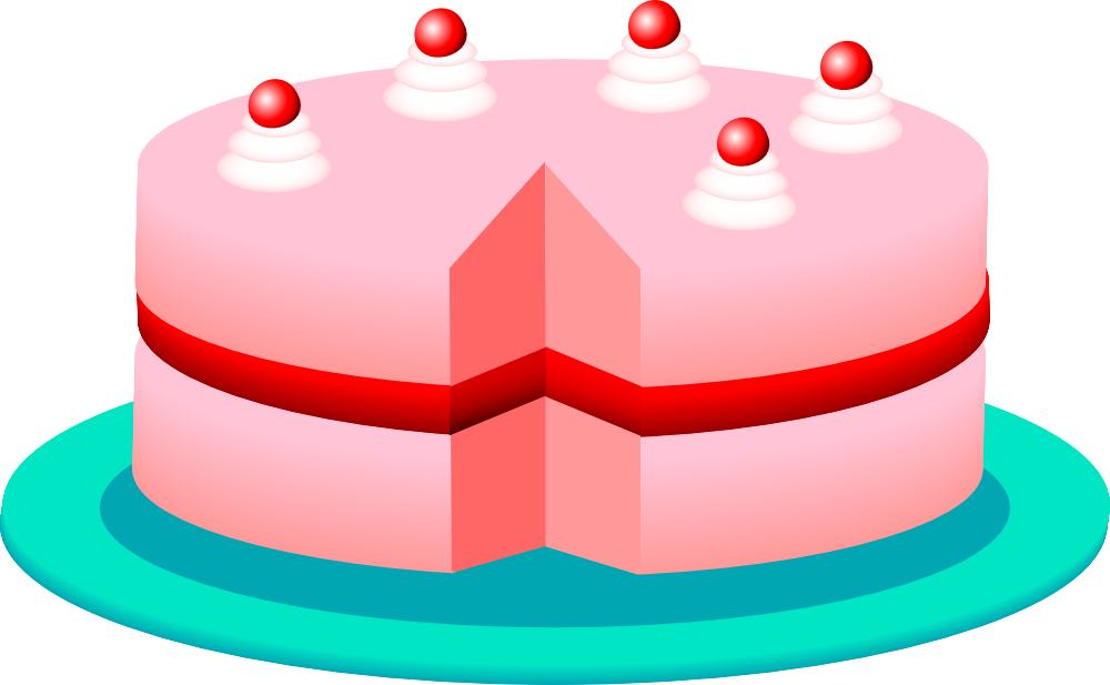 OnlineLabels Clip Art - Pink Cake