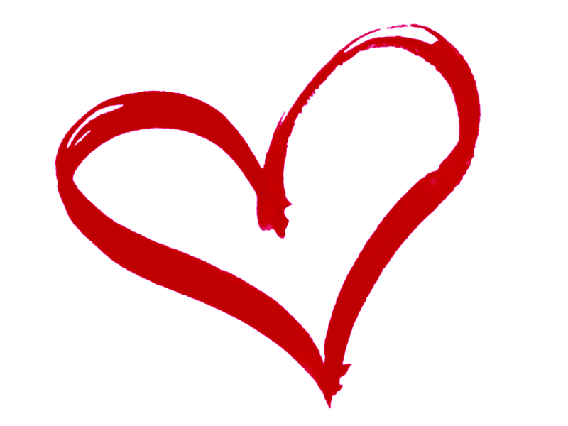 Pink Heart Outline Clipart
