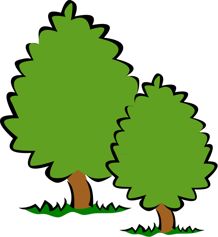 Small Trees / Bushes Free Vector / 4Vector