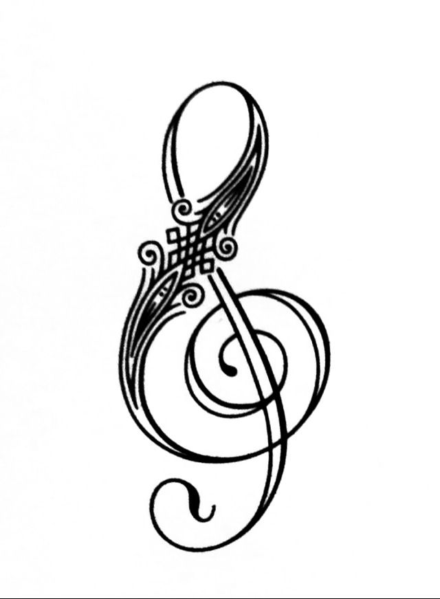 Ornate treble clef | Tattoos | Pinterest