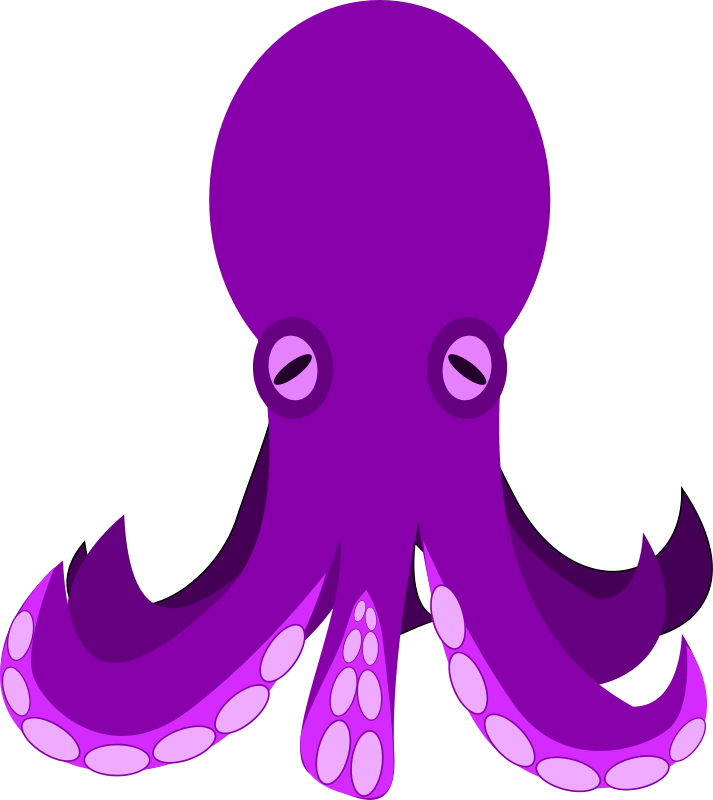 Octopus Clip Art Black And White