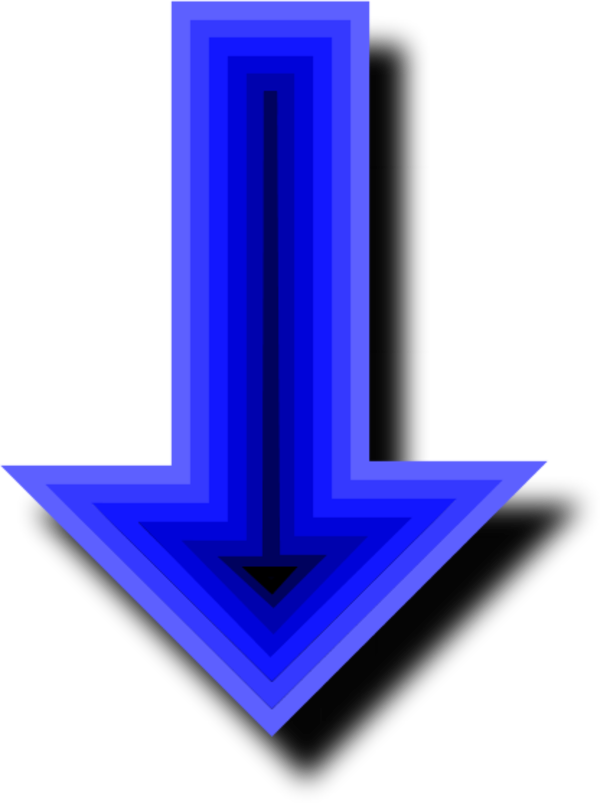arrow pointing down - vector Clip Art