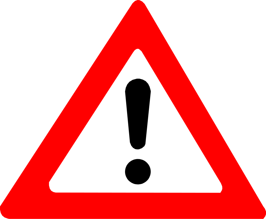Warning Sign small clipart 300pixel size, free design