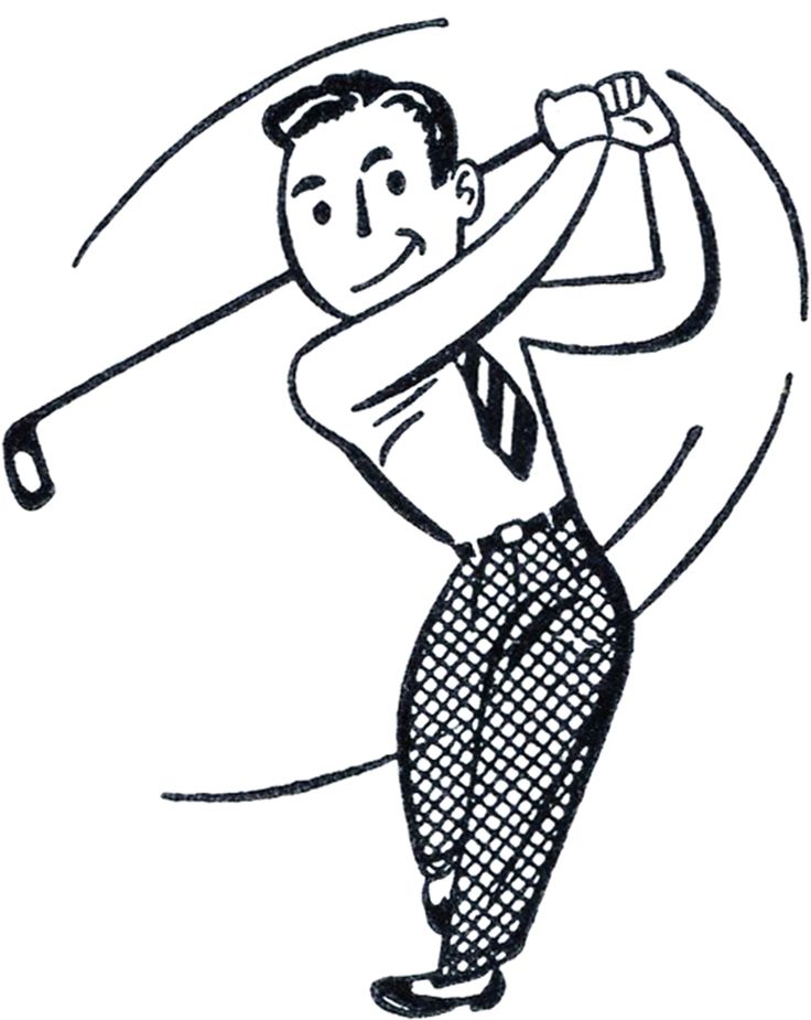 Retro Golf Clip Art - Funny