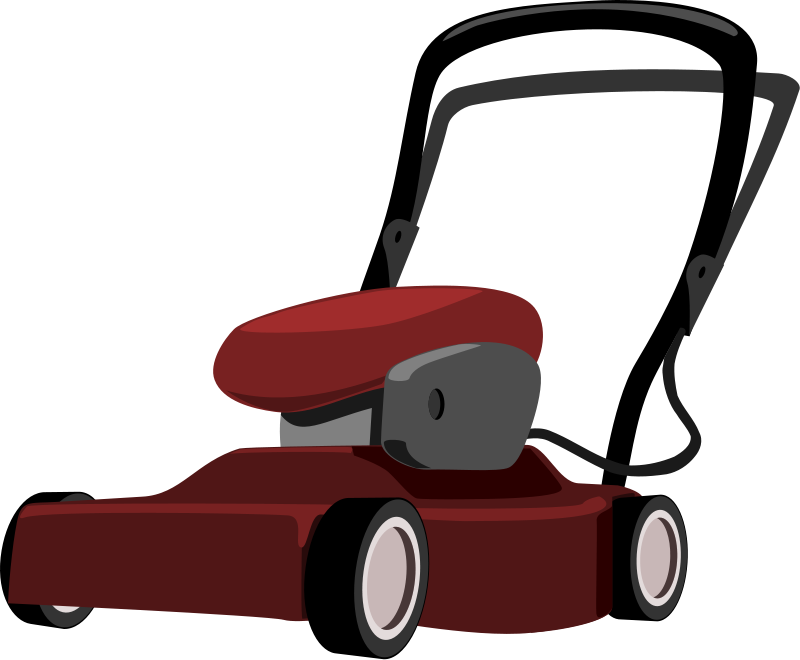 Cartoon Push Reel Lawn Mower Clip Art Download