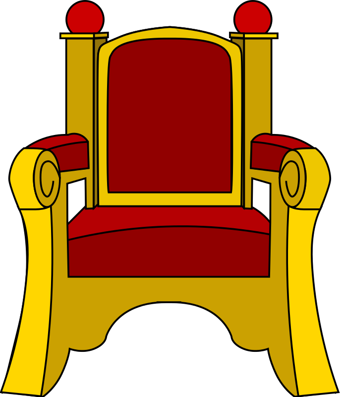 King Sitting On Throne Clipart