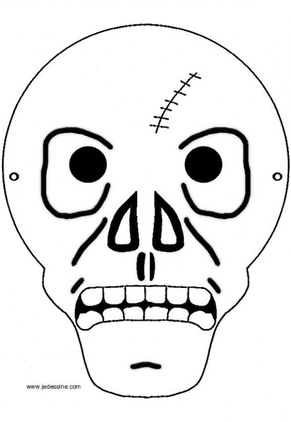 Printable Halloween masks - SKELETON mask