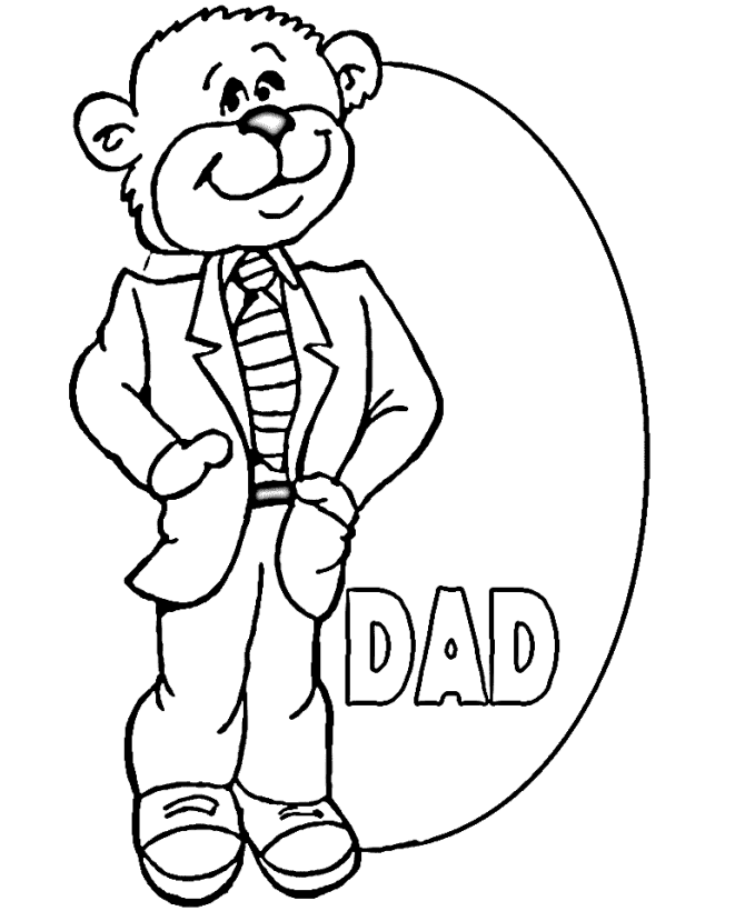 Father's Day Coloring Pages - Dad gets an new Shirt and Tie ...