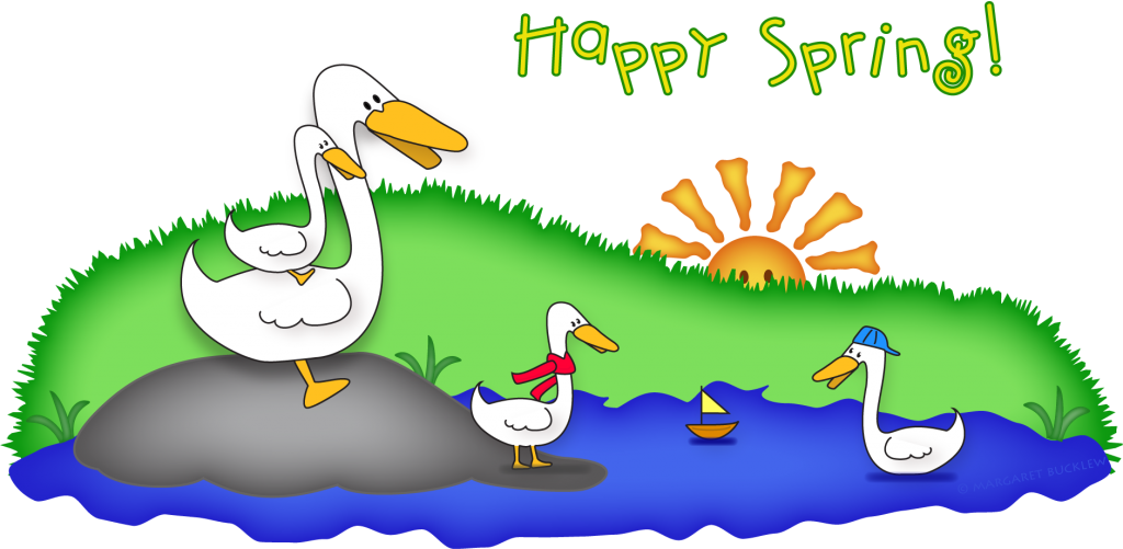 Digi Ditto » Ducks at the pond, happy sping…free digital stamp.