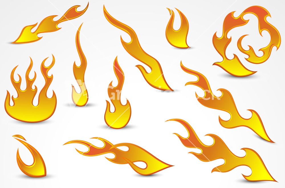 Fire Flames Vectors Stock Image
