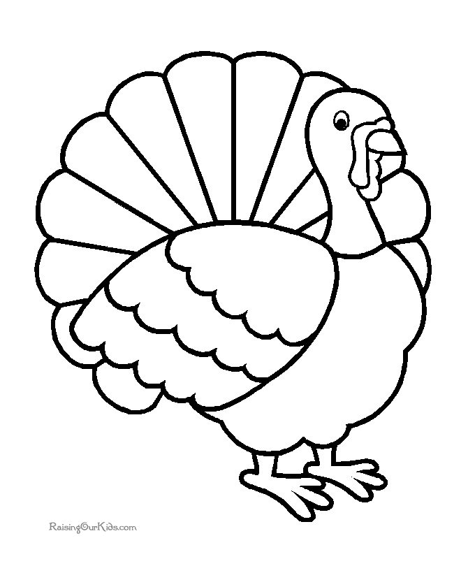 Printable Turkey Coloring Pages for Thanksgiving 015