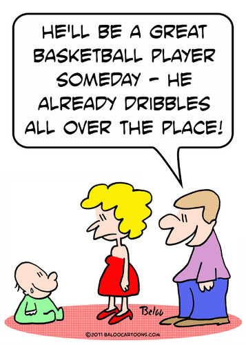 dribbles baby basketball player By rmay | Media & Culture Cartoon ...