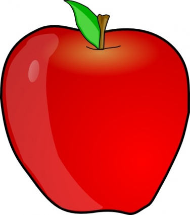 Red Apple Food Fruit Apples Outline Cartoon Another Clipart - Free ...