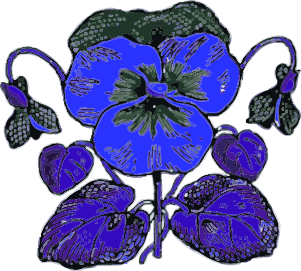 pansy flower - vector Clip Art