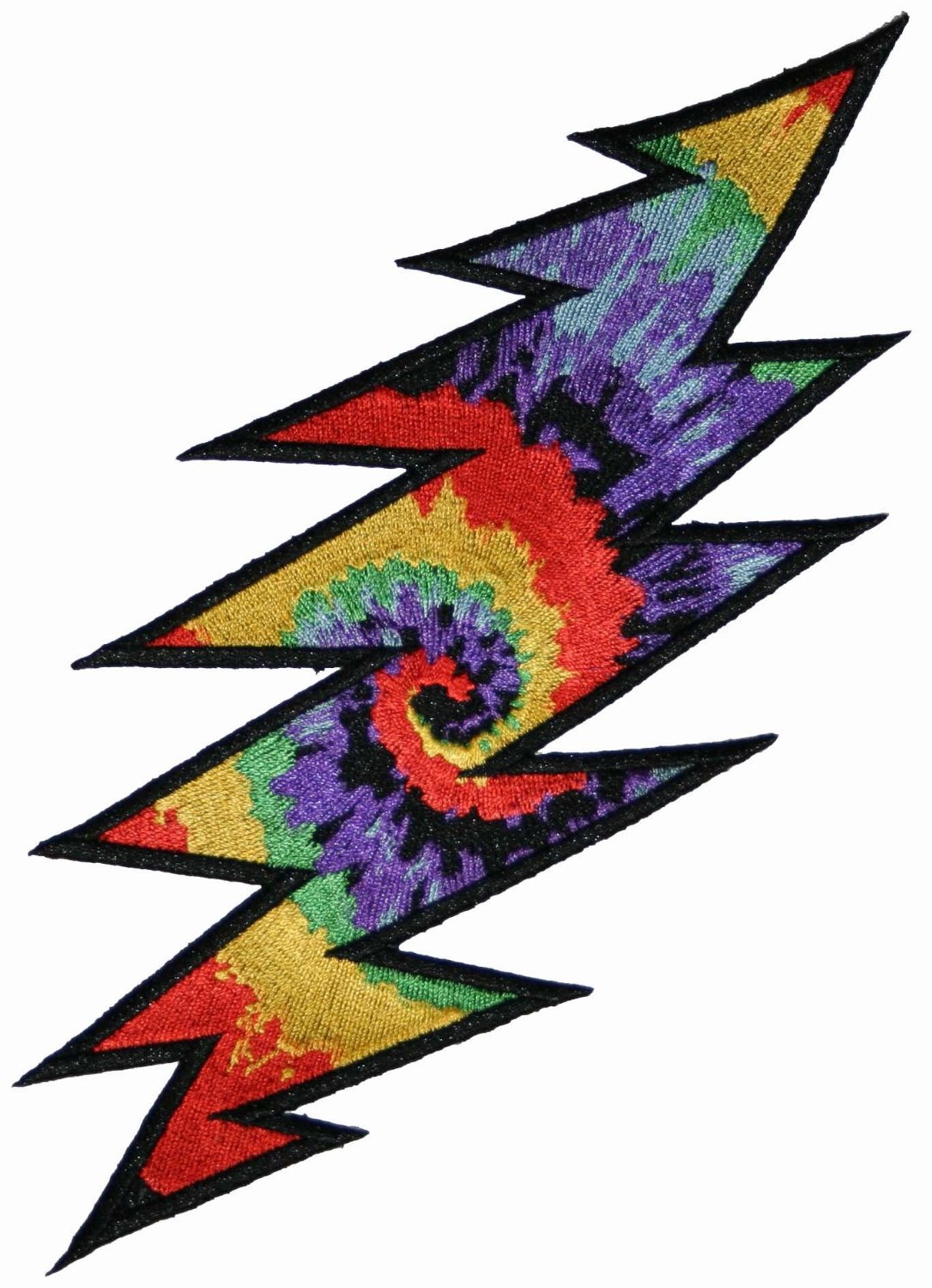 Amazon.com: Grateful Dead 8" Tie Dye Lightning Bolt Embroidered ...