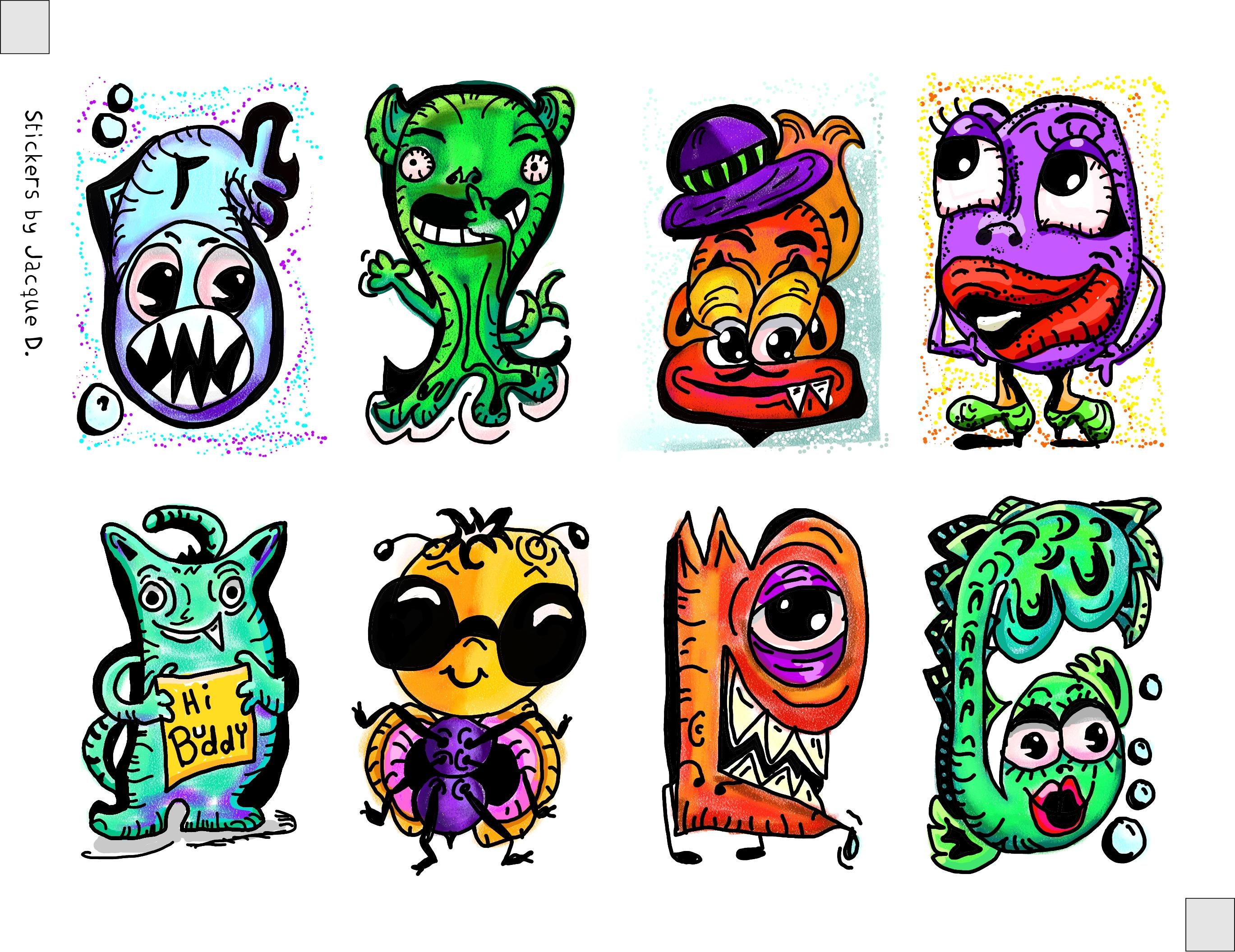 Graffiti Monster Characters Icon - Free Icons