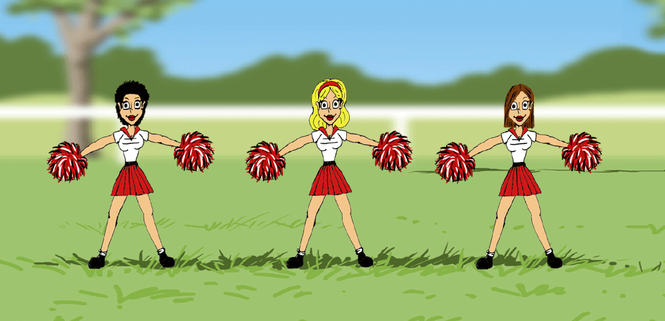free animated clipart of cheerleaders - photo #43