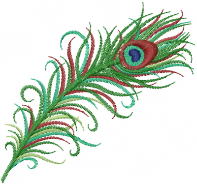 Animals Embroidery Design: Peacock Feather from Machine Embroidery ...