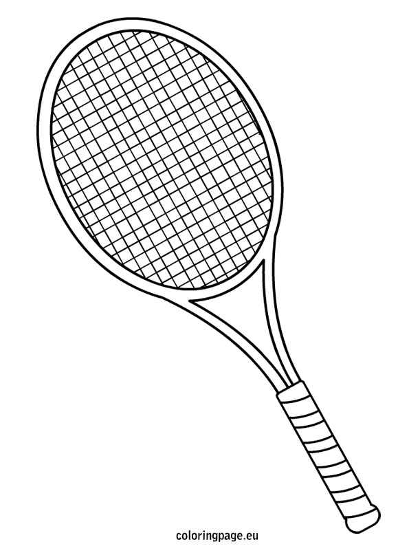 Free coloring pages of racket