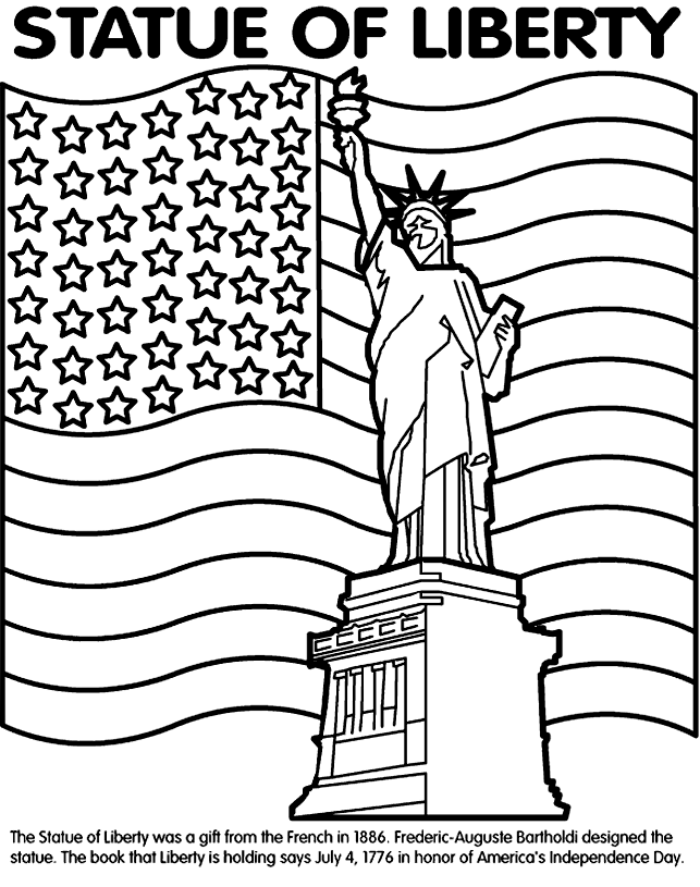 Statue of Liberty coloring page | Geography: Famous Landmarks ...