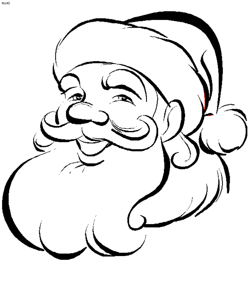 Christmas Clip Art Free Pictures To Color And Print Santa Coloring ...