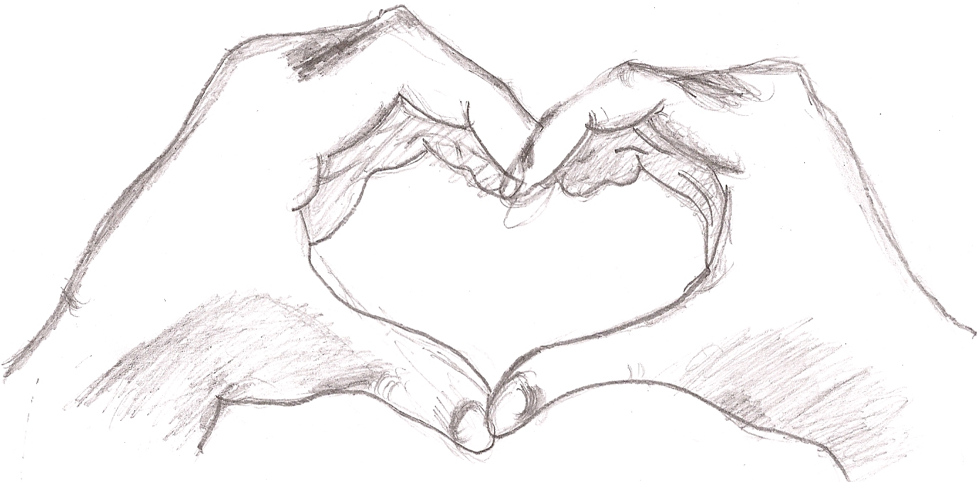 Heart With Hands Drawing | imagebasket.net