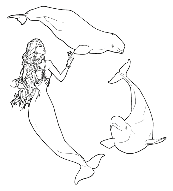 Free coloring pages of beluga whale