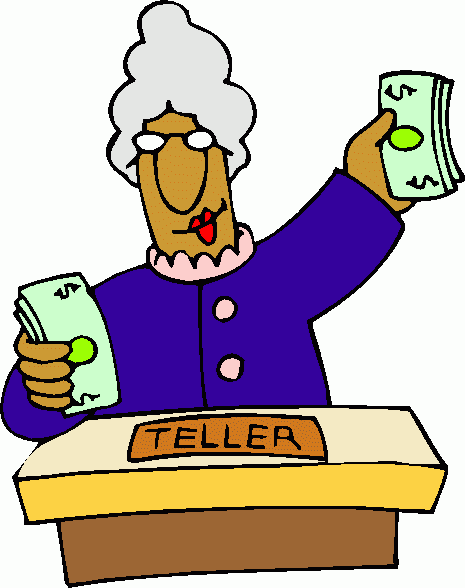 clipart bank teller - photo #6