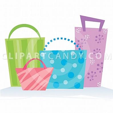 Retro Shopping Bags Clip Art – Clip Art Candy Royalty Free Vector ...