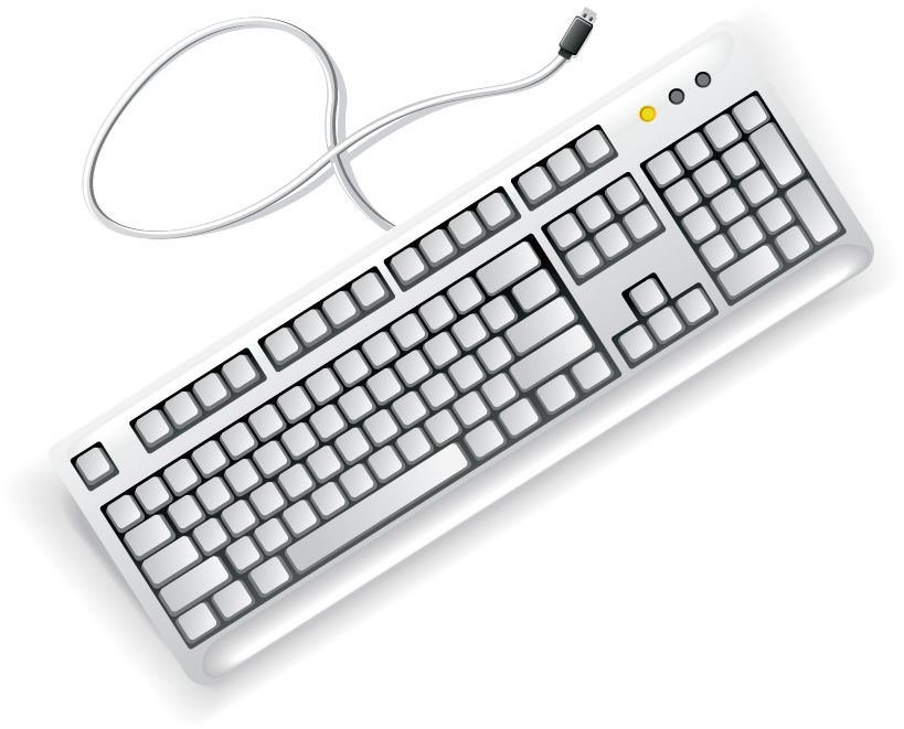 White Computer Keyboard Vector Free Vector / 4Vector