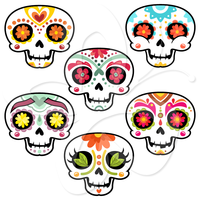 Cute sugar skull (con imágenes) Dia de muertos
