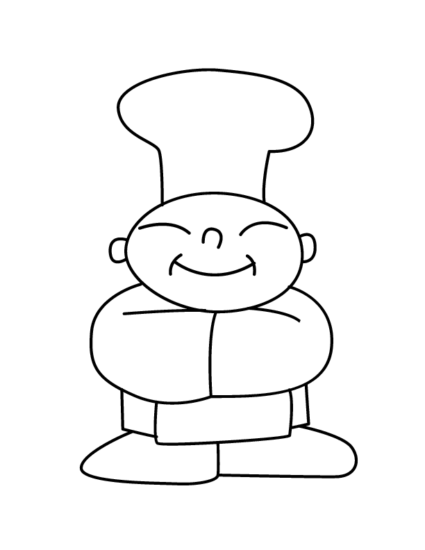 Chinese chef printable coloring in pages for kids - number 1548 online