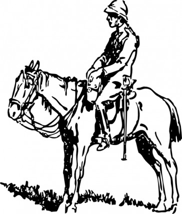 Horse Rider clip art Vector clip art - Free vector for free download