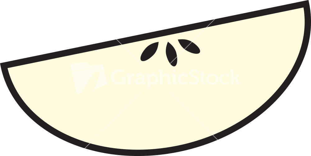 Apple Slice Clipart Stock Image