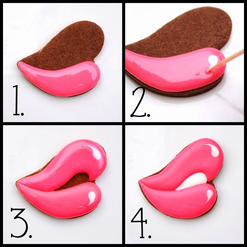 LilaLoa: Valentine's Day Kissing Lips Cookies