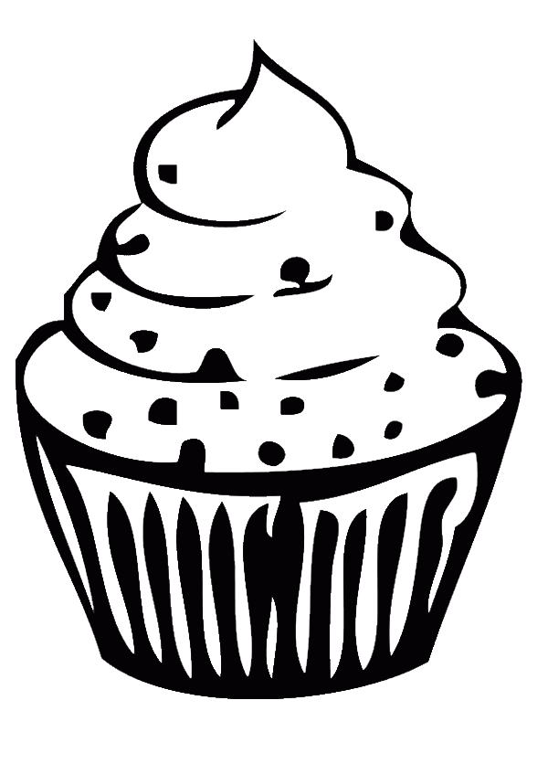 Birthday Cupcake Is Small And Sweet Coloring Page - Birthday ...