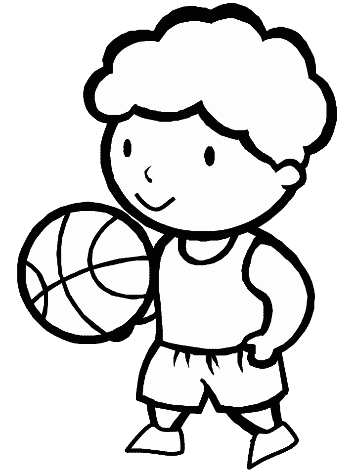 Kleurplaat - Basketball 08