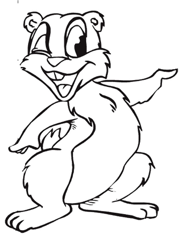 Groundhog Day Coloring Pages : Laughing Happy Groundhog Day ...