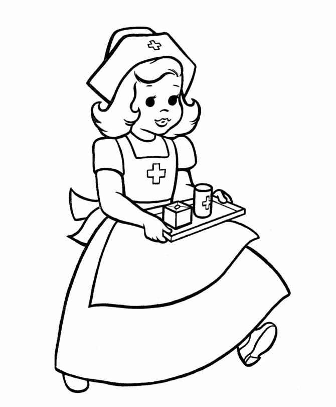 Nurse Coloring Book Pages - Doctor Day Cartoon Coloring Pages ...